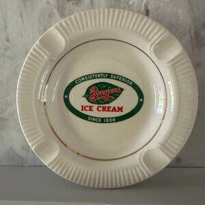 🍦 Vintage Mid-Century Breyers Ice Cream Ceramic Ashtray – Advertising